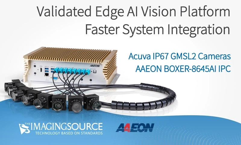 The Imaging Source und AAEON liefern validierte Plattform für robuste Edge-AI-Vision-Systeme