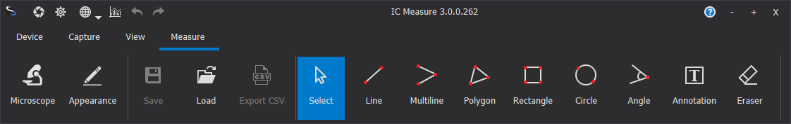 IC Measure选择选项