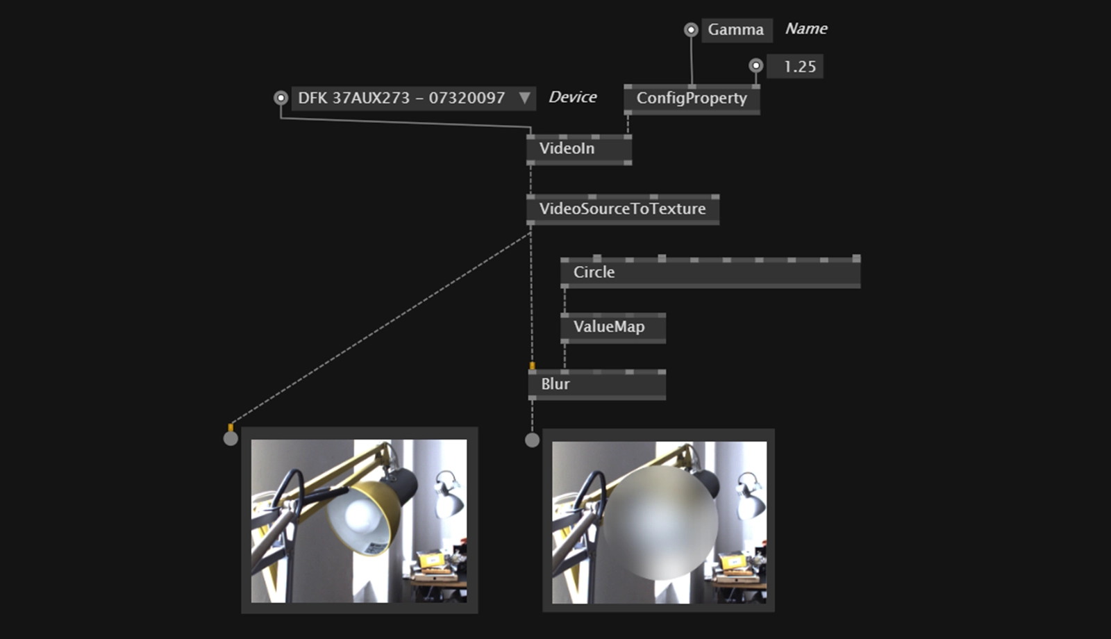 vvvv 環境與 The Imaging Source DFK 37AUX273 工業相機整合的螢幕擷取畫面