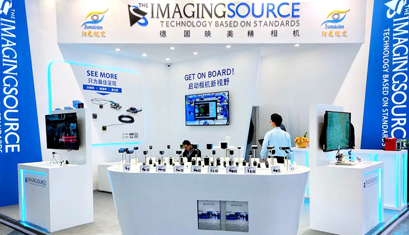 2021中國國際機器視覺上海展，The Imaging Source 兆鎂新於主展桌完整呈現重點相機全系列。