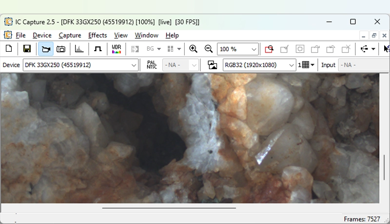 Screen capture: IC Capture GUI