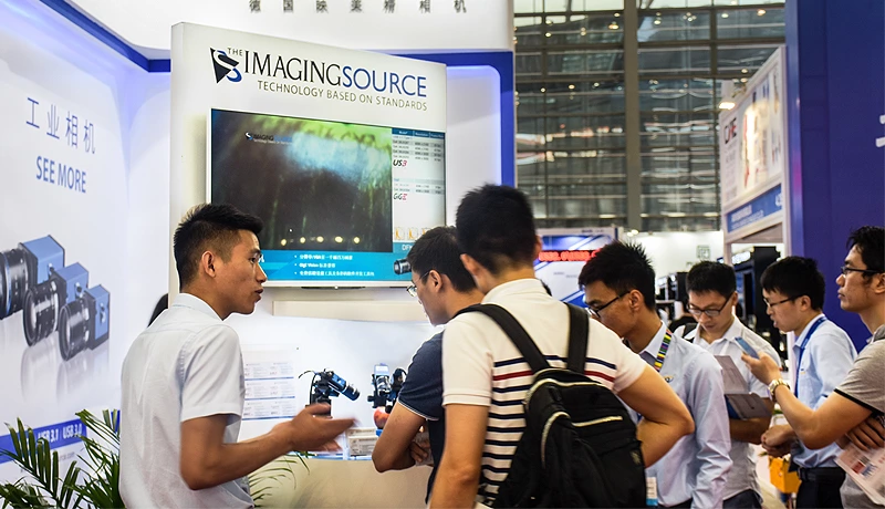 The Imaging Source兆鎂新 與其代理商深圳陽光視覺於2018華南國際自動化展。