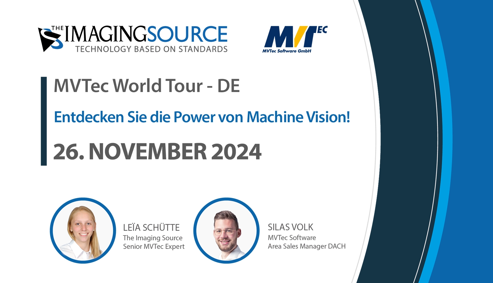 MVTec World Tour: Bilverarbeitungsymposium mit The Imaging Source - 26. November 2024