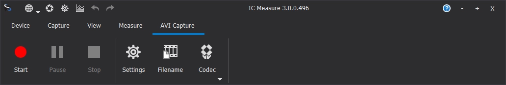 IC Measure AVI Capture选项