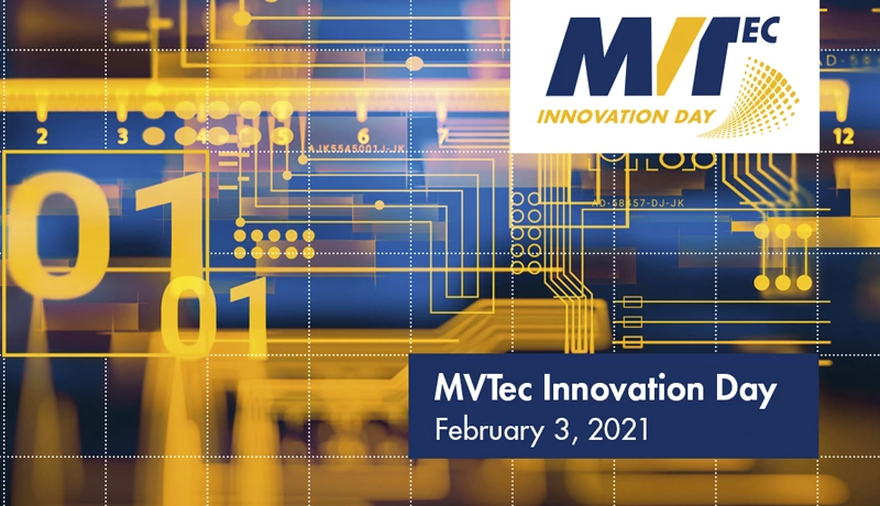 MVTec Innovation Day 2021: Auf der Agenda stehen unter anderem Deep Learning, OCR, die HALCON Toolbox, Shape-based und Surface-based Matching sowie Informationen aus Research@mvtec.