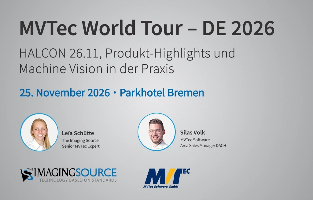 Eintägiges Symposium zu HALCON 26.11, Produkt-Highlights und Machine Vision in der Praxis Eintägiges Symposium zu HALCON 26.11, Produkt-Highlights und Machine Vision in der Praxis