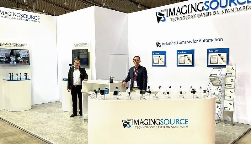 The Imaging Source's Produktangebot an Industriekameras für Automatisierung und Qualitätssicherung auf der Control 2022.